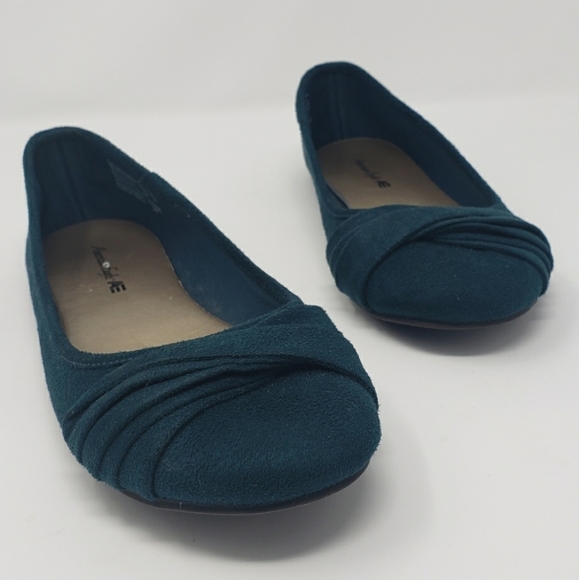 American Eagle Outfitters Shoes - American Eagle | Teal Blue Suede Flats